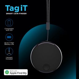 URBN TagiT Smart Coin Finder - Apple MFi Certified Tracker, Works with iOS Devices Only, 1-Year Battery, Audible Alerts, Lost Mode, If Left Behind Notifications, Free Lanyad Included image 2