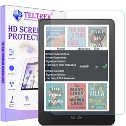 TELTREK Screen Guard Designed For Apple Kindle PaperWhite 7" 2024 / Paperwhite Kids 7" 2024 / Paperwhite Signature 7" 2024 & ColorSoft Signature 2024 Nano Fiber PET Tempered Glass Screen Protector image 1