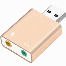 honest enterprise USB Audio Adapter - External Stereo Sound Card With 3.5mm Headset and Microphone Jack for Windows, Mac, Linux, Laptop, PC, PS4, PS5, MacBook Pro (Multi) image 1