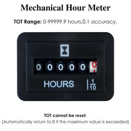 Jayron Snap in Mechanica Hour Meter Rectangular Hour Meter NR-HM001 DC6-80V 12V 24V image 3