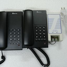mascom Lift and Talk 2 Line Intercom System - 2 Line Intercom Extension System with 2 Beetel Telephone for Office, House, Home, Shops - White (Pack of 1) image 2