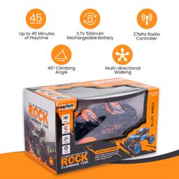 Gooyo GY-23 Remote Control Rock Crawler Toy | RC Monster Car 4x4 Soft and Elastic Rubber Tires | Rechargeable Batteries | Orange | Power Source: Lithium Battery in Car Included image 5