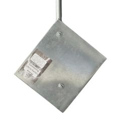 12x12 GI plate with Galvanized Iron strip and pipe, zinc coated funnel on top for esay water inlet in earthning and grounding this product can pe used for upto 8KW load capacity image 4