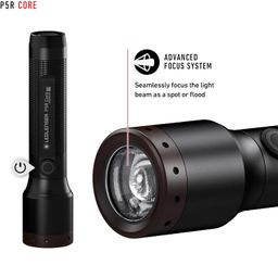 ledlenser LED Lenser, P5R Core Rechargeable Flashlight, Led Light For Home And Emergency Use, Black, 500 Lumen, Pack of 1 image 3
