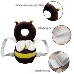 KIDVYANSHI Head Protector Cushion Plush Soft Toy Early Learning Toy Fall Protection Helmet Baby Head Protector Child Adjustable Shoulder Strap (Head Protector)(Brown) image 2