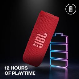 JBL Flip 6 Wireless Portable Bluetooth Speaker Pro Sound, Upto 12 Hours Playtime, IP67 Water & Dustproof, PartyBoost & Personalization by JBP App (Without Mic, Red) image 4