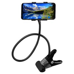 CURATED CART Lazy Bracket - Flexible Solid-Grip Phone Holder with Adjustable Universal Gooseneck Smartphone Stand, Lazy Clamp Clip Flexible Phone Stand for Office Desk Bed image 1