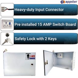 appster Suitable For Ola & Ather 450x & 450 Plus Electric Scooter Vehicle Charger SAFETY Box with Lock/Ev Charging Terminal With 15 Amp MCB Circuit Breake) image 4