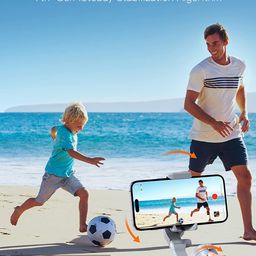 hohem iSteady XE Gimbal Stabilizer for Smartphone, 3-Axis Phone Gimbal, Ultra-Light Foldable for Android & iPhone 14 Pro Max, One-Key Inception, for Video Recording (Without Fill Light), Grey image 2