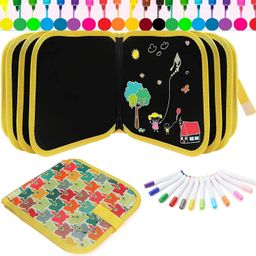 FunBlast Erasable Doodle Slate Painting Kit for Kids With Wet Wipes & Colors, Drawing Book, Colouring Slate (Color and Design May Vary) image 2
