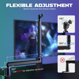 FIFINE Microphone Arm Stand, Boom Arm Stand with Desk Mount Clamp, Screw Adapter, Cable Management, Suspension Scissor Mic Stand for Boom Stick Microphone, for Podcast Streaming Gaming Studio-BM88 image 5