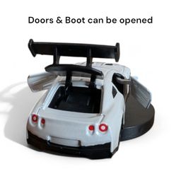 YOURKARTS.COM Car Dashboard Display Stand with Rotating Base, Die-Cast Model Car Spinner Toy-Drifting car for Dashboard(White) image 4