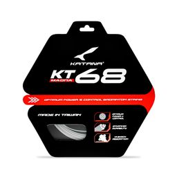 Katana KT-68 Strings 0.66mm | Durability High | Optimum Power & Control Badminton Strings | Available in 5 Different Color (Pack of 2) White image 1
