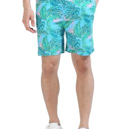 gloryboyz Men’s Viscose Regular Fit Hawaiian Tropical Printed Drawstring Inner Elastic with String Knee Length Mid-Rise Pockets Summer Beach Casual Shorts image 1