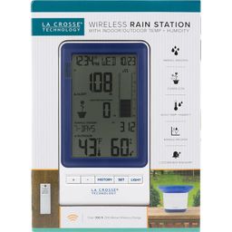 La Crosse Technology 724-1415BL-INT Wireless Rain Station with Temperature and Humidity, Blue image 5