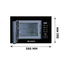 Faber 20L Built-In Black Finish Microwave Oven with Touch Control | Auto Cook Menus & Auto Power Off Protection | Grill, Convection, Defrost & Combination Cooking | 1 Yr Warranty | FBIMWO 20 L SG BK image 3