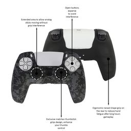 New World Silicon cover skin for PS5 Controller,Protective case Compatible for Playstation 5 Dualsense Controller (Gray) image 4