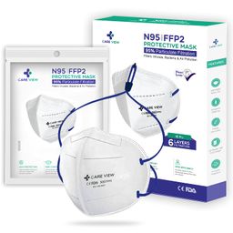 N95 Non-Woven Fabric Reuseable Face Mask (White, Without Valve, Pack of 3) for Unisex image 1