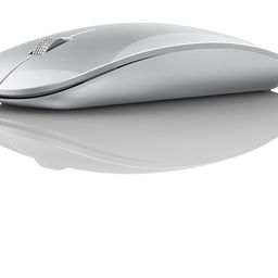 Offbeat - Atom Dual Bluetooth 5.1+5.1 & 2.4Ghz Wireless, Type-C Rechargeable Silent Click Mouse, Triple Device connectivity Windows, Mac, iOS, Android (Silver) image 1