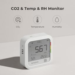 Qingping Thermometer Hygrometer CO2 Detetor, Remote Monitoring via Qingping IoT, Temperature and Humidity Monitor for Different Scenarios, Fast Alert Notification, Rechargeable Battrey image 2