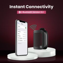 Portronics Talk Five 3W Wearable Bluetooth Speaker with Mic, Spring Clip-On, Upto 10Hours Playtime, IPX5 Water/Dust Resistant, Bluetooth 5.3v, Big Buttons, Portable Speaker with Microphone (Black) image 4