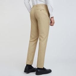 park avenue Men's Polyester Blend Structure Pattern Smart Fit Flat Front Formal Trouser image 4