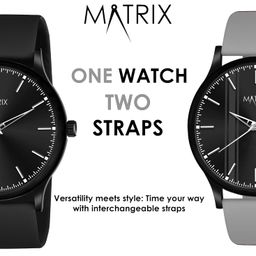matrix Swap Analog Black Dial Watch with Interchangeable Straps for Men & Boys image 2