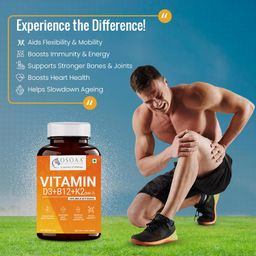 Vitamin D3 K2 MK7 Supplement - 120 Tablets | Vitamin D3 (600 IU) | Promotes Calcium Absorption, Bone Health, Muscle Strength & Immunity | Plant Based Vitamin D3- Lichen Source image 2