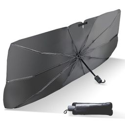 Un1que car Windshield Sun Shade Protector- Foldable Car Shades for Windows, 3 Layers UV Block Umbrella, Car Front Window Heat Insulation Car Accessories for SUV, Hatchback, Sedan (Medium Size) image 1