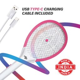 Nippo Terminator Mini Re-Chargeable Mosquito Bat|Fast Charging 1200 -Need to be Checked for The New one mAh Lithium ion Battery|C Type USB| 6 Months Warranty image 4