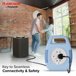 Anchor by Panasonic 6A 2 Pin Flex Box with Indicator & Handle | 4 Mtr Extension Flex Box for Home, Office (Blue) image 4