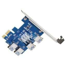 CALANDIS Pci-E Pcie 1 to 4 Pci Express Pci E 16X Slots Riser Card Multiplier Card image 1
