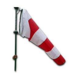 A S Trader Waterproof Scale Airport Windsock Wind Vane 80cm Orange And White image 3