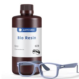 3IDEA ANYCUBIC Bio Resin, Odorless Standard Photopolymer Resin,Fast UV-Curing ABS Like Resin for 8K/10K/14K LCD 3D Printing (Grey, 1kg) image 1