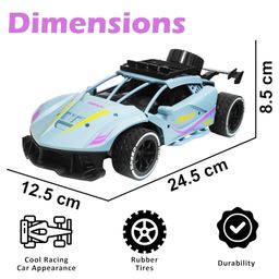 VGRASSP 1:16 Scale RC Toy Car with Long Range 2.4 Ghz Joystick Remote Control - High Speed Durable Sports Vehicle with Rechargeable Battery - Ideal for Kids & Beginners (Grey) image 3