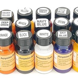 sumikrafts Block Printing kit-18 Assorted acrymine Dyes (Pigment Colors)-20ml Bottles+ Binder Paste 200gm+acrafixer 50gm+ Sponge image 2