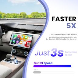 UTECTION Wireless CarPlay & Android Auto Adapter for Cars, Support iPhone & Android, Convert Wired CarPlay/Android Auto to Wireless, Fast Auto Connect, Support Navigation, Music, Calls & More image 4