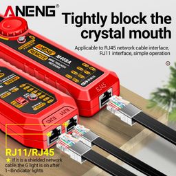 HUIOP M469A Network Cable Finder Multifunctional Cable Finder Anti-Interference Testing Instrument Find The Break Point of Network Line and Check The Line, Red image 4
