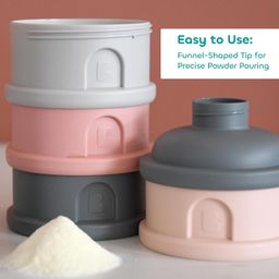 Beaba Stacked Formula Container with 4 Compartments - Pink/Mineral Grey image 5