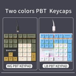33 Keys Wired Numeric Keypad Mini Easy to Use for Cashier Financial Business B Red Axis image 3