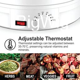bigwig BigWig® Food Dehydrator Machine Dehydrate Beef Jerky Meat Mushrooms Fruits & Vegetables Great For At High-Heat Circulation Home Use for Kitchen Dehydration Food Dryer Machine with 5 Stackable Trays image 5