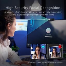 ELECOM Facial Recognition Webcam, Windows Hello Full HD 1080P 30FPS, Streaming, Compatible with Windows 11, 10, Easy Login for Desktop & Laptop (UCAM-CF20FBBK) image 3