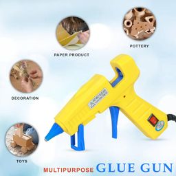 glun GLUN® Glue Gun 30 Watt with 7mm 5 Pieces Glue Sticks 6 inch Transparent, ON/Off Switch Button, LED Indicator, Transparent Glue Sticks for Craft Specialist and DIY Works image 4