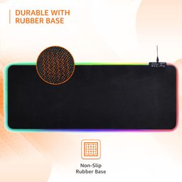 amazon basics RGB Mousepad Anime | Durable Design | Wrist Support for Ergonomic Comfort | Customizable RGB Lighting with Multiple Modes | Easy Installation with USB-A Plug-and-Play Setup image 2