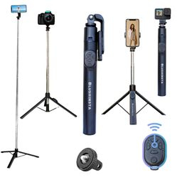blushinsta Super Long Selfie Stick Tripod,Extra-Long Selfie Stick with Large Reinforced Tripod Stand Upto 67 inch/170 cm Wireless Bluetooth Selfie Stick for YouTube Video (LED Light Not Included) image 1
