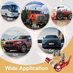 DIANZHU Car Battery Terminal Connector, 4 Way Positive and Negative Pole Quick Release Terminal Clip, Applicable to SAE/JIS A Type Terminal Post, Compatible with Cars, Trucks and More image 5