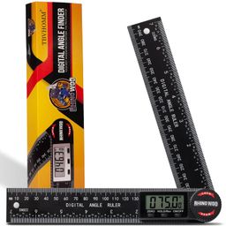tbvhomm Digital Angle Finder Protractor, Angle Finder Ruler with 7inch/200mm, Angle Measuring Tool for Woodworking/Carpenter/Construction/DIY Measurement(2 Batteries Included) (Enhanced ABS) image 1