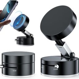 amblic Magnetic Mobile Holder for Car, Phone Holder for Winshield and Dashboard with Secure Grip Car Phone Mount & Adjustable Foldable Strong Magnet Mount for All Smartphones image 1