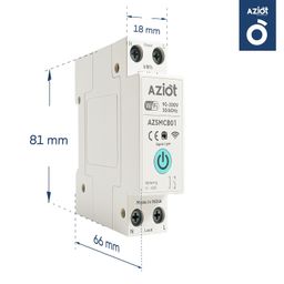 Aziot 1P 63A WiFi Smart Circuit Breaker with Power Monitoring, Remote & Voice Control | Compatible with EV Chargers, Geysers, Water Pumps, Room Heaters, and Heavy-Duty Appliances | SmartLife App image 3