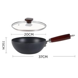 THE STYLE SUTRA Cooking Wok with Lid Frying Pan Cookware Cast Iron Cookware Wok Pan with Lid image 2